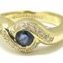 Wirbel Diamant Saphir Ring
