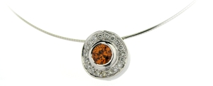 Pendentif grenat mandarin