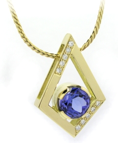 Pendentif Tanzanite Diamant