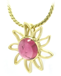 Pendentif soleil tourmaline