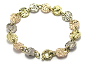 Zerknittertes Gelbgold Armband