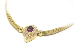 Collier tourmaline et diamants