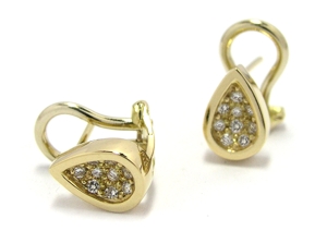 Boucles d'oreilles gouttes diamants