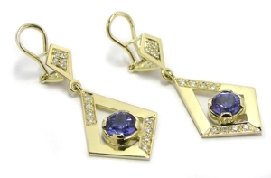 Boucles d'oreilles tanzanite