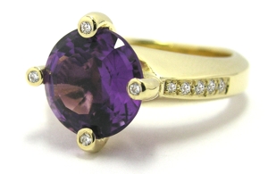 Amethyst Diamantring