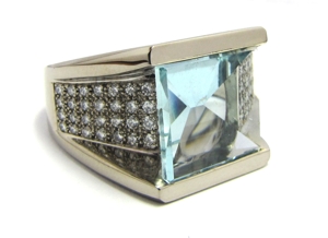 Diamant Aqua Marin Ring