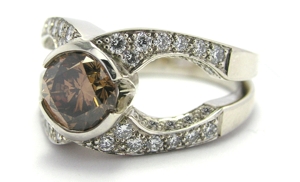 Bague diamant cognac modèle Byzance