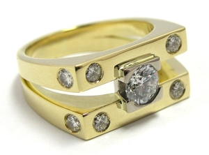 Gelbgold Diamantring