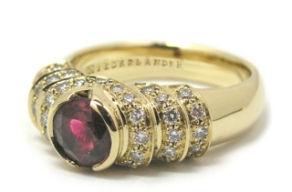 Bague rubis diamant