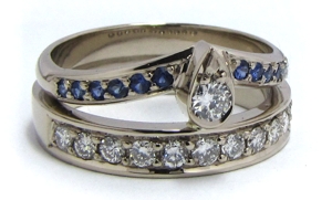 Saphir Diamantring