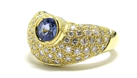 Bague saphir et diamant