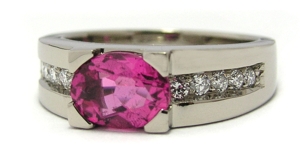 Bague tourmaline rose