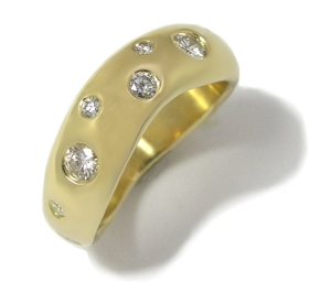 Anneau de Vie or jaune et diamants