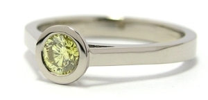 Solitaire Diamant Jaune