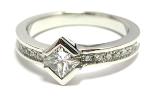 Solitaire Diamant Taille Princesse