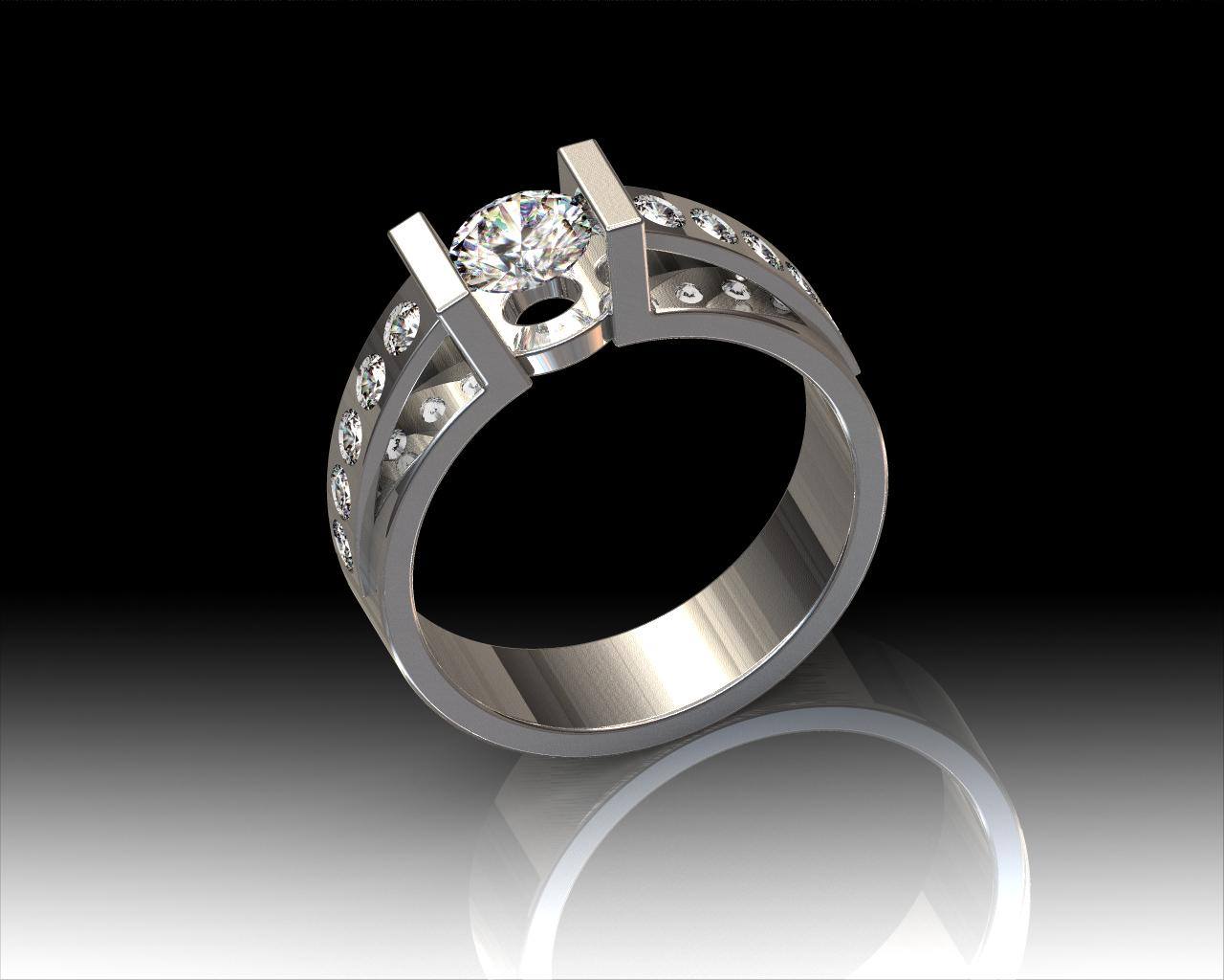 Ring: Solitaire Platine Diamant
