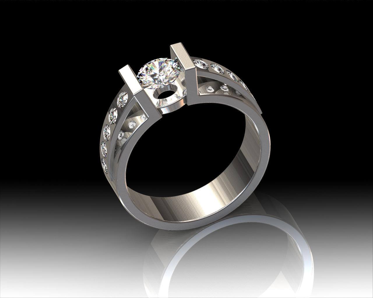 Bague: Solitaire Platine Diamant